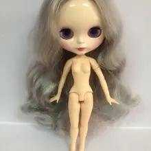 Смешанный серый волос совместных Тело Ню Блит куклы, завод кукла