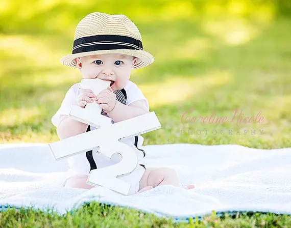 Half Sign Baby Photo Prop Half Birthday, Half Sign 1/2, Birthday Sign, Age Numbers - Photography Props for Photographer