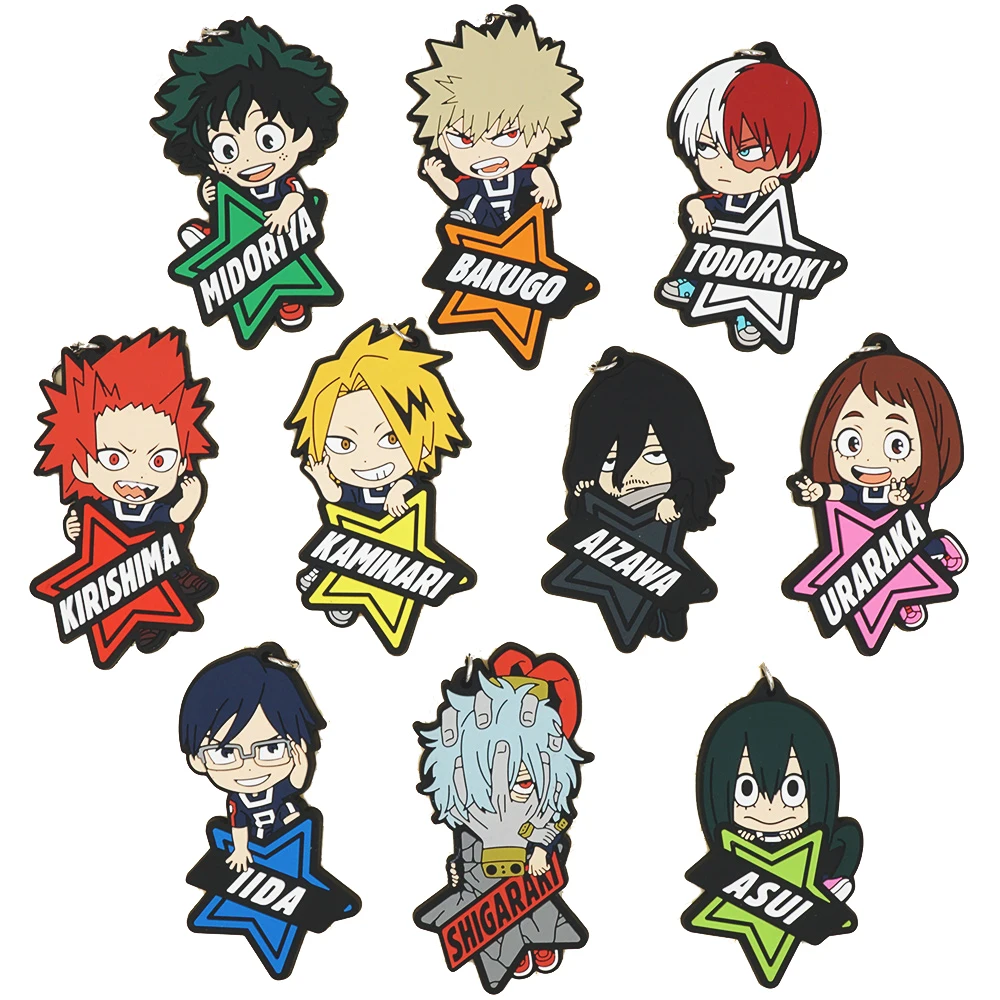 My Hero academic Аниме Boku no Izuku Midoriya Katsuki Bakugo Todoroki Denki Ejiro Star резиновый брелок | Игрушки и