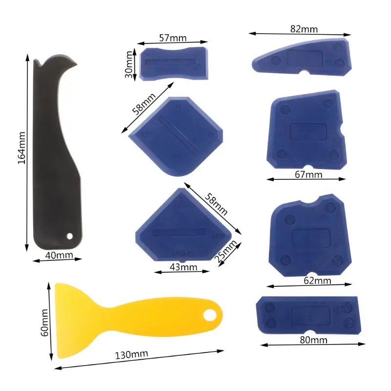 9 шт. силиконовые герметик скребки комплект шпаклевки для удаления шпаклевки отделочные инструменты очиститель ручной инструмент 'lrz