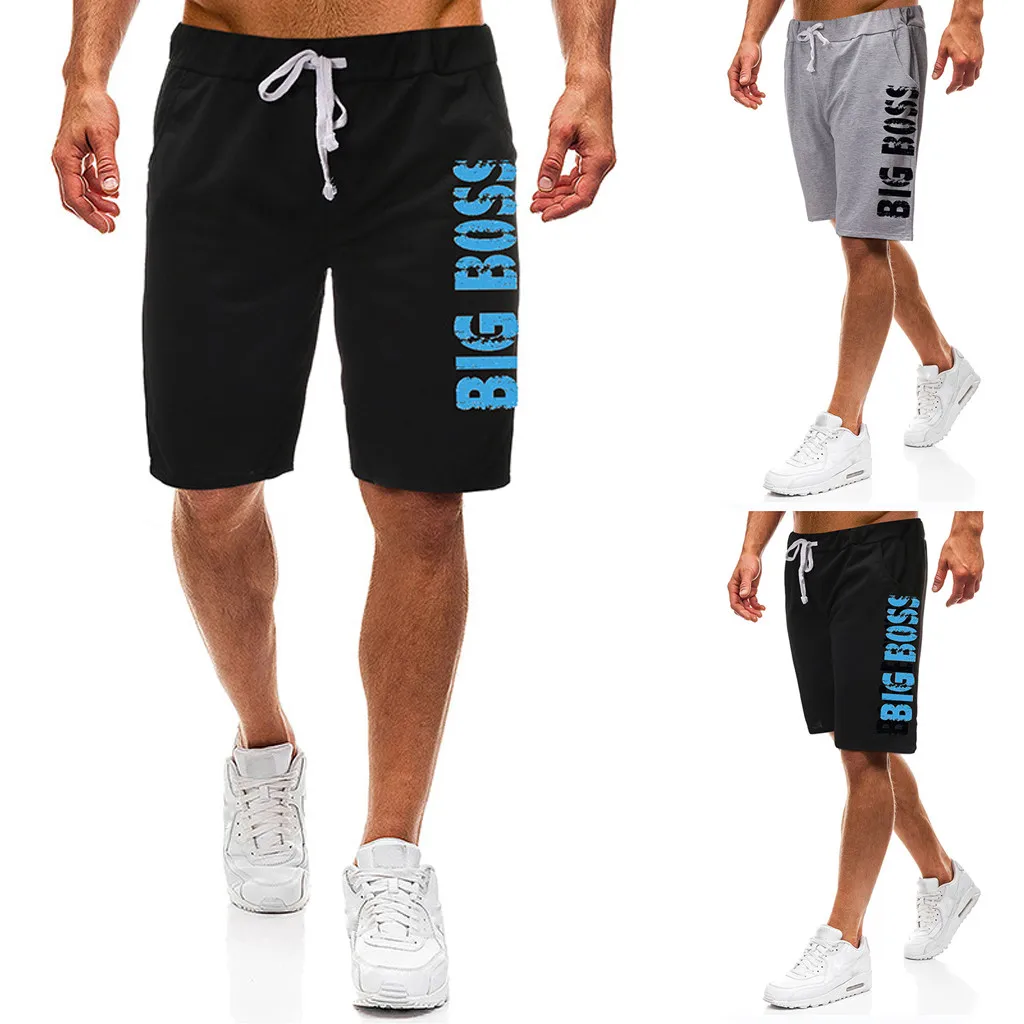 Мужские шорты Карго Открытая Летняя обувь Лидер продаж Повседневное модные Для мужчин с летним принтом сундук пляж с эластичной резинкой на талии шорты для бега