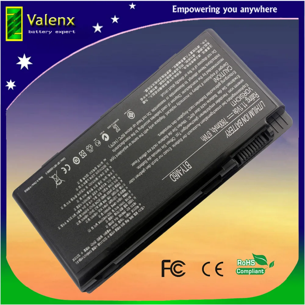 Аккумулятор для ноутбука MSI GT660 GT663 GT683 GT685 GT70 GT780 GT783 GX60 GX660 GX680 GX780|laptop battery|for msibattery for