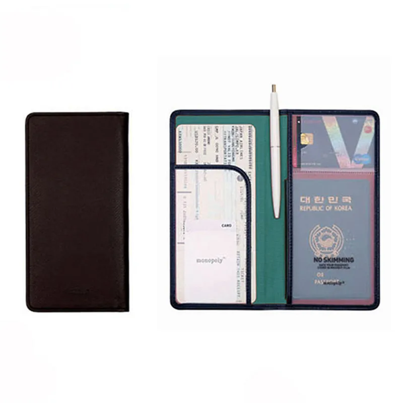 Osmond Мужская сумка из искусственной кожи для путешествий, Обложка для паспорта, держатель для карт для женщин и мужчин, кошелек для кредитных карт, корейский Держатель для паспорта, женский