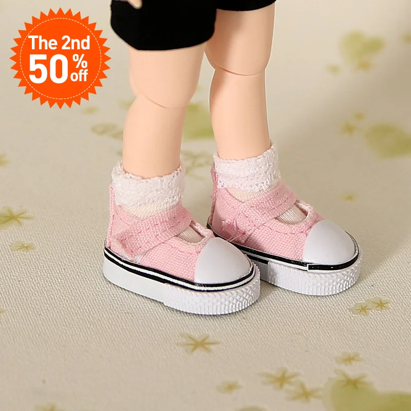 Обувь для куклы BJD 1 пара 4 8 см холщовая модная мини игрушка кружевная парусиновая