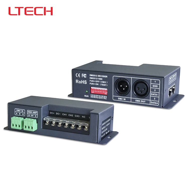 

LT-830-8A DMX/PWM 3CH CV led decoder;DC5-24V input 8A*3CH output