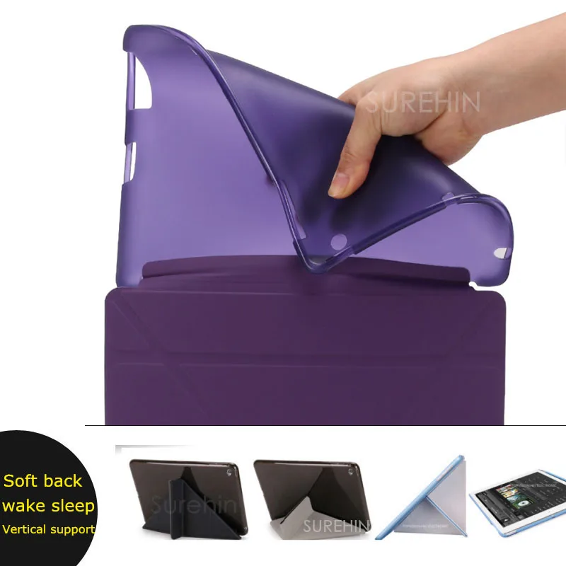 Nice tpu soft silicone back case+stand smart cover for apple ipad 2 3 4 case PU leather magnetic wake sleep slim for ipad pro 9 7 5 shapes smart case soft tpu back case slim pu leather magnetic cover for ipad 7 air 3 auto sleep wake a66