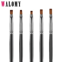 

5pcs Acrylic UV Gel Polish Builder Extension Nail Art Brush Glitter Rhinestone Sequin 3D Daisy Flower Draw Paint Pen
