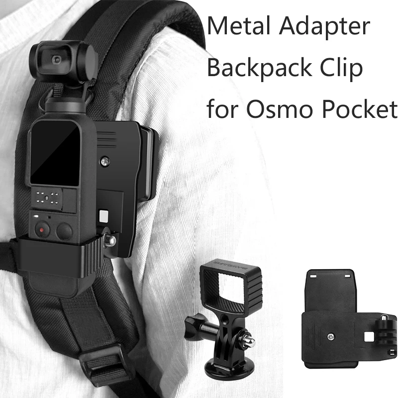 

DJI Osmo Pocket Extension Metal Fixed Adapter Backpack Clip Handheld Gimbal Camera Accessories Bag Clamp Holder Mount Bracket