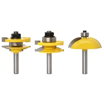 

3Pcs/Set 8MM Shank Raised Panel Cabinet Door Router Bit Set Woodworking Cutter Router Bits Door Knife Tool