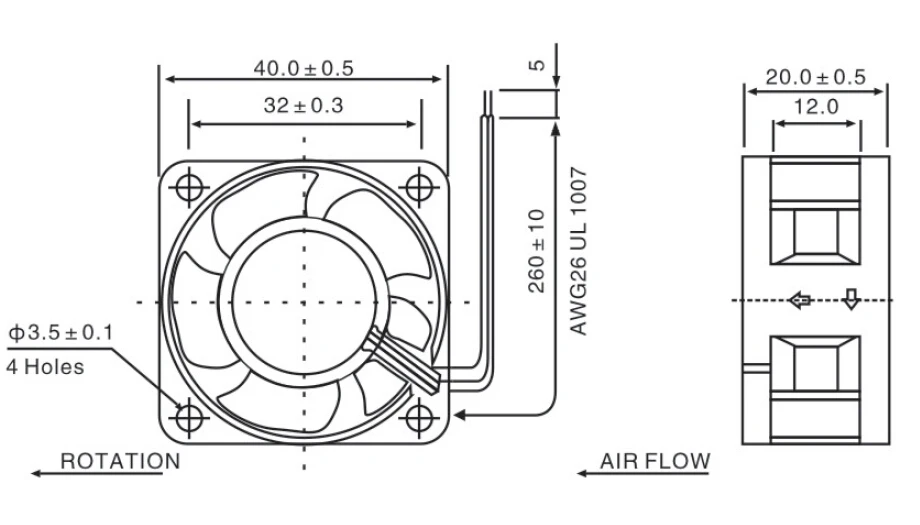 5pcs/ lot 40x40x20mm DC 12V Axial Fan  4cm cooling  Fan CUP Cooler  use for PC Airflow Brushless DC Cooling Fan XFS4020