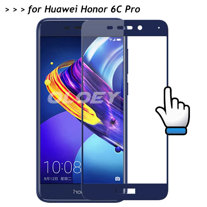

For Huawei Honor 6C Pro Full Cover Screen Protector 9H Tempered Glass All Coverge Film On 6 C Pro JMM-AL00/AL10 JMM-TL00/TL10