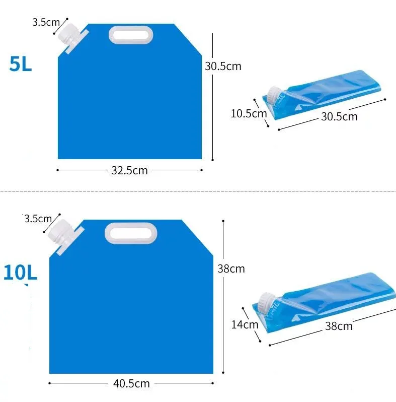 Большой 5L/10L светильник ручной контейнер открытый бутылка для воды переноска складная сумка Открытый аварийный комплект