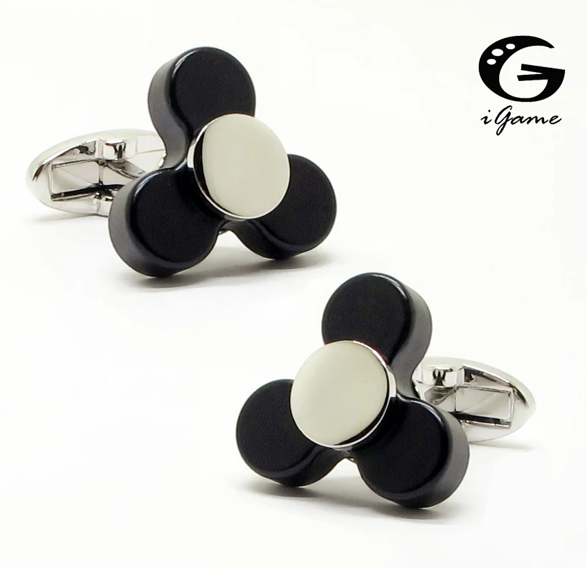

iGame Finger Spinner Cuff Links Functional Rotatable Diversity of Mechanic Bearing Design Free Shipping