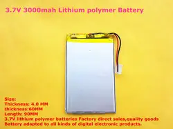 Лучшие Батарея бренд Размеры 406090 3,7 V 3000 mah литий-полимерный Батарея с защитой борту для планшетных ainol V3000HD MP4 gps Бесплатная