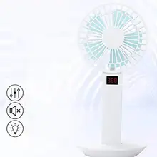 Мини настольный вентилятор с дисплеем питания, бесшумная зарядка через usb, портативный летний охладитель, охлаждающие гаджеты, домашний офисный вентилятор