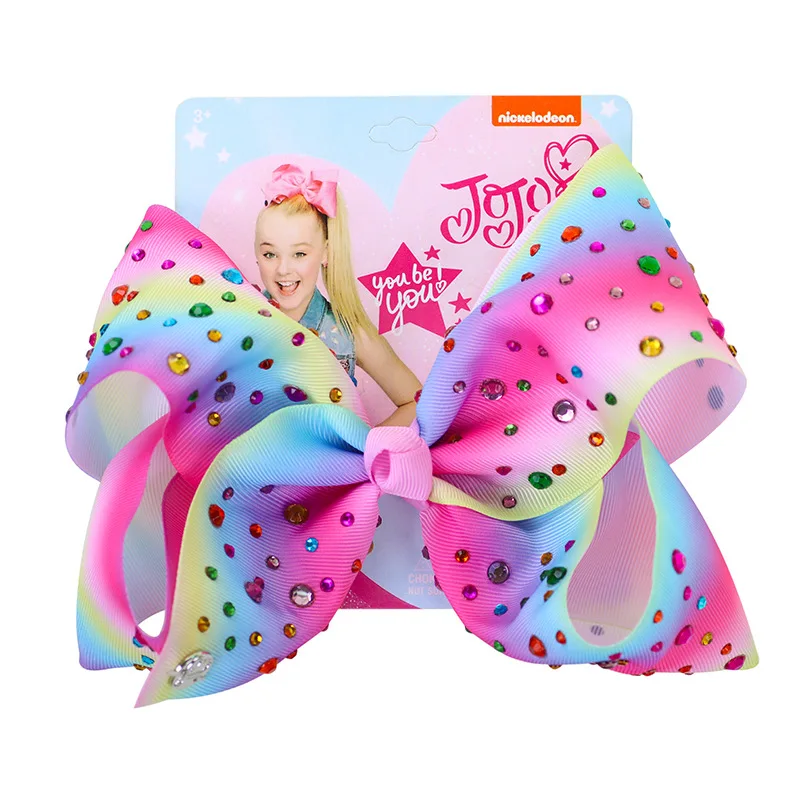 JOJO Siwa 8-дюймовый большой бант для волос маленьких девочек головной убор красочные