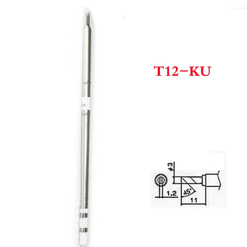 1 шт. T12-KU электронный паяльник наконечники паяльная станция наконечники паяльника для HAKKO FX-951/FX-952/FX-950