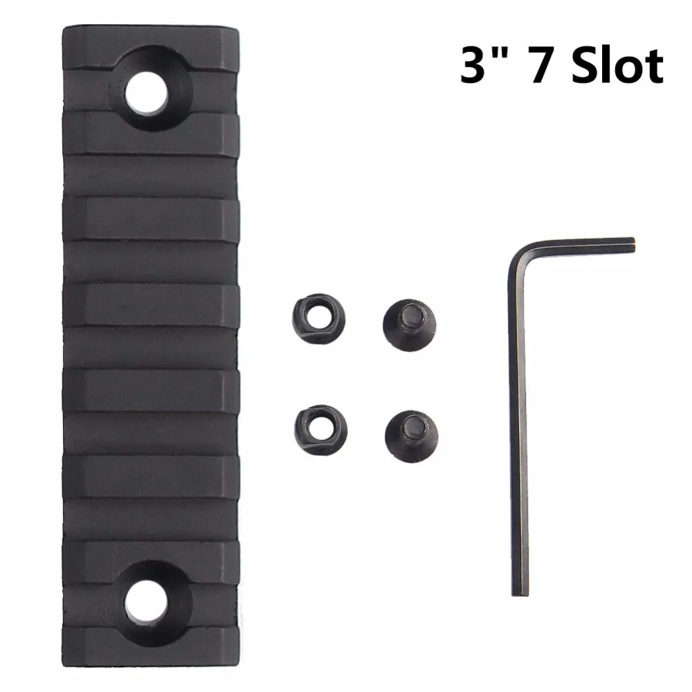 3 Sizes Tactical Hunting 2 5 Slot  3 7 Slot  5 13 slot Aluminum Keymod Scope Mount 55mm 75mm 135mm Picatinny Weaver Rail Airsoft Gun Shooting Accessory Rail Mount RL1-0023 (2)