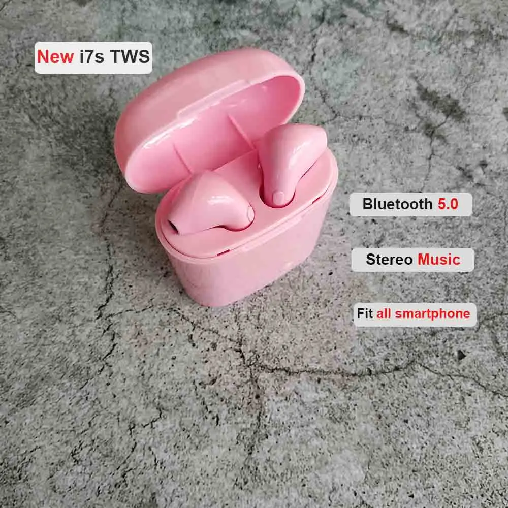 

i7s TWS Color Mini Wireless Bluetooth 5.0 Earphone Stereo Earbud PK i10 i12 i20 i13 tws Headset With Charging Box Mic For phone