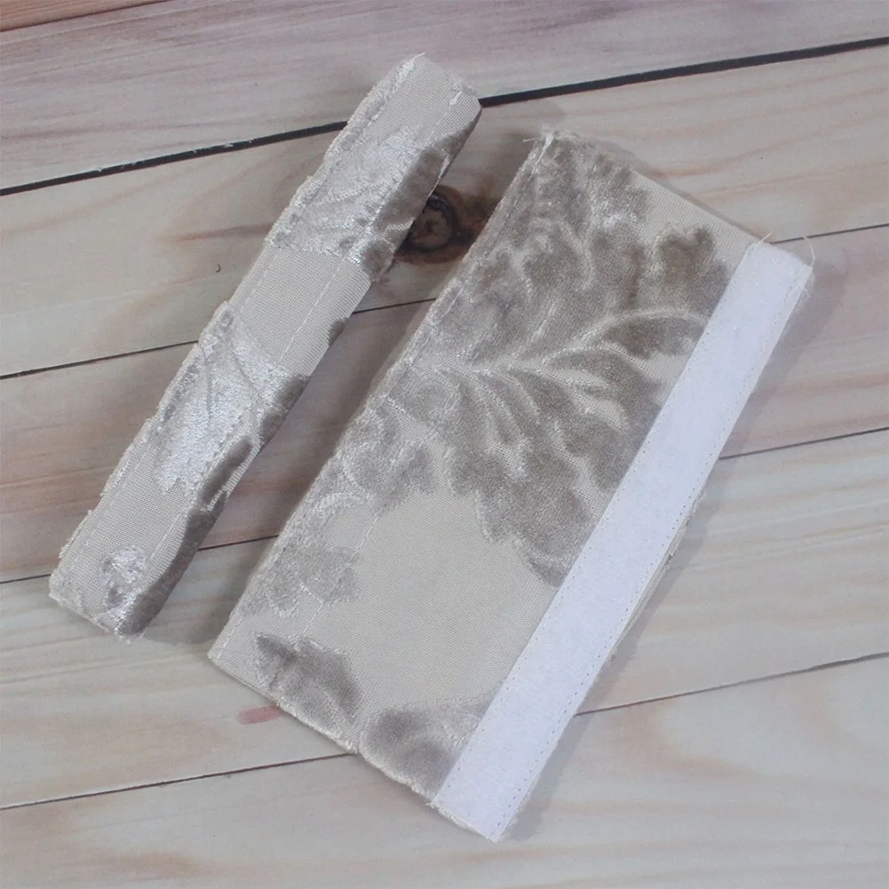 2PCS Protector Adhesive Door Handle Covers Soft Printed Keep Clean Cotton Blend Decoration Washable Refrigerator Home