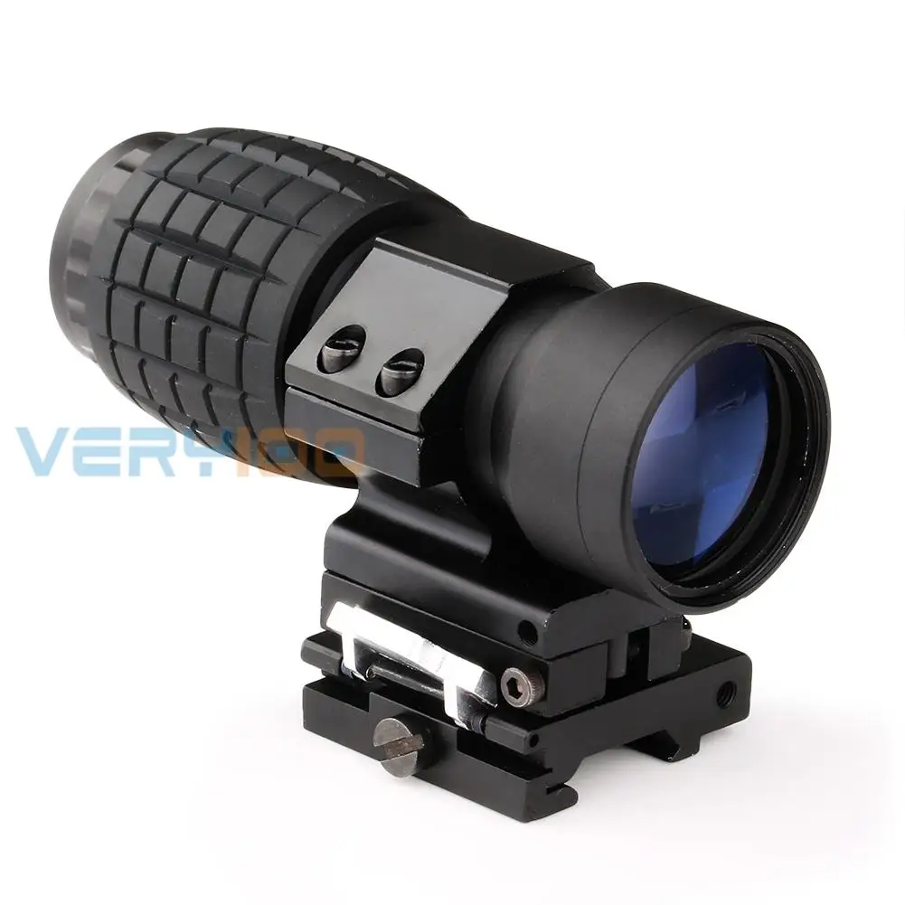 

Hunting 3X Magnifier Tactical Scope Sight W/ Flip To Side 20mm Rail Mount Free Shipping