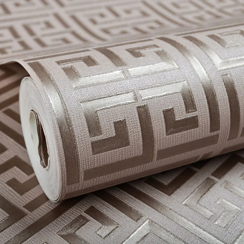 Greek Key Lattice Modern Geometric Wallpaper Hotel Study Background Wall PVC Bathroom Waterproof Wallpaper Greek Key Lattice Modern Geometric Wallpaper Hotel Study Background Wall PVC Bathroom Waterproof Wallpaper