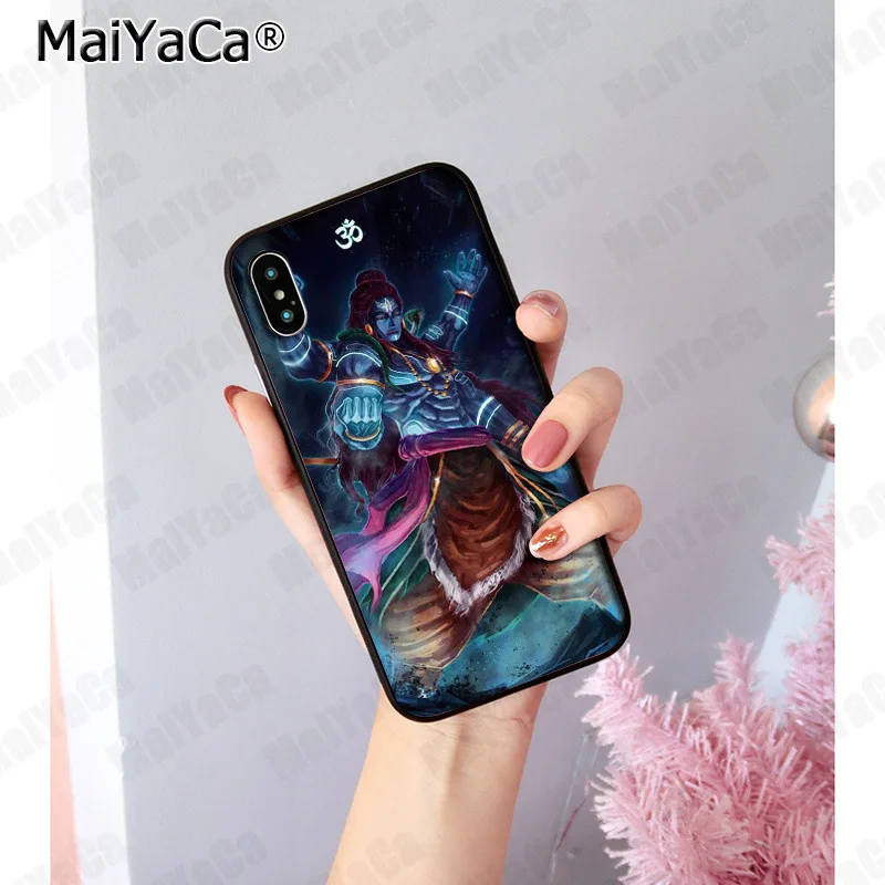 MaiYaCa Индия Mahakal Shiva DIY роскошный высококачественный защитный чехол для iPhone 8 7 6 6S Plus