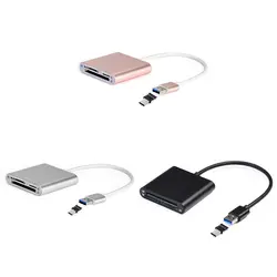 USB 3,0 Тип C высокой Скорость CF SD Micro SD Card Reader для портативных ПК S8 Android