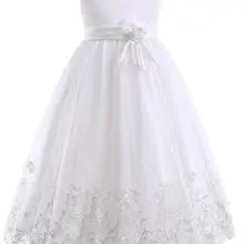 Cutestyles/Новые элегантные белые праздничные платья для девочек летнее платье принцессы Детский костюм платье для девочек GD81204-6