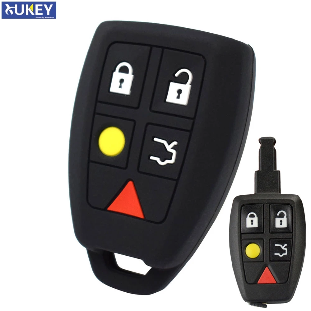 

For Volvo C30 C70 S40 V50 2004 - 2007 Silicone Remote Key Case Fob Shell Cover Skin Jacket Sleeve