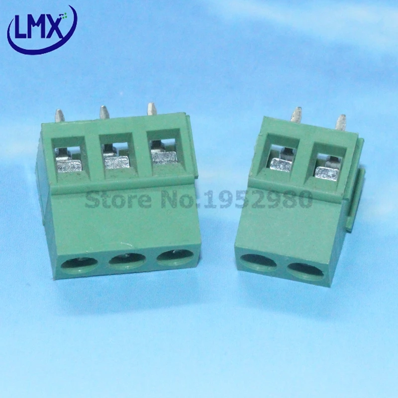 50PCS Spring Terminal Connectors 5.0mm Pitch 2P 3P KF128V Straight Pin
