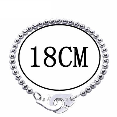 Moonmory Франция популярный наручный браслет из стерлингового серебра 925 пробы для женщин много серебряные бусы, цепочка наручный браслет Menottes - Окраска металла: 18CM