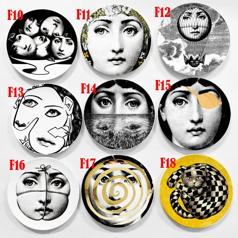 Модный стиль итальянский дизайнер Fornasetti декоративные подвесные тарелки Лина Кавальери лицо модель блюда керамика красота Ремесло Декор