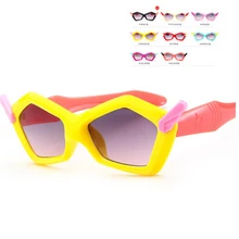 6 Color Glasses Boys Grils UV400 Sun Glasses Oculos infantilSUNKISS2016 Newest Kids SunglassesPlastic Frame Children Goggles