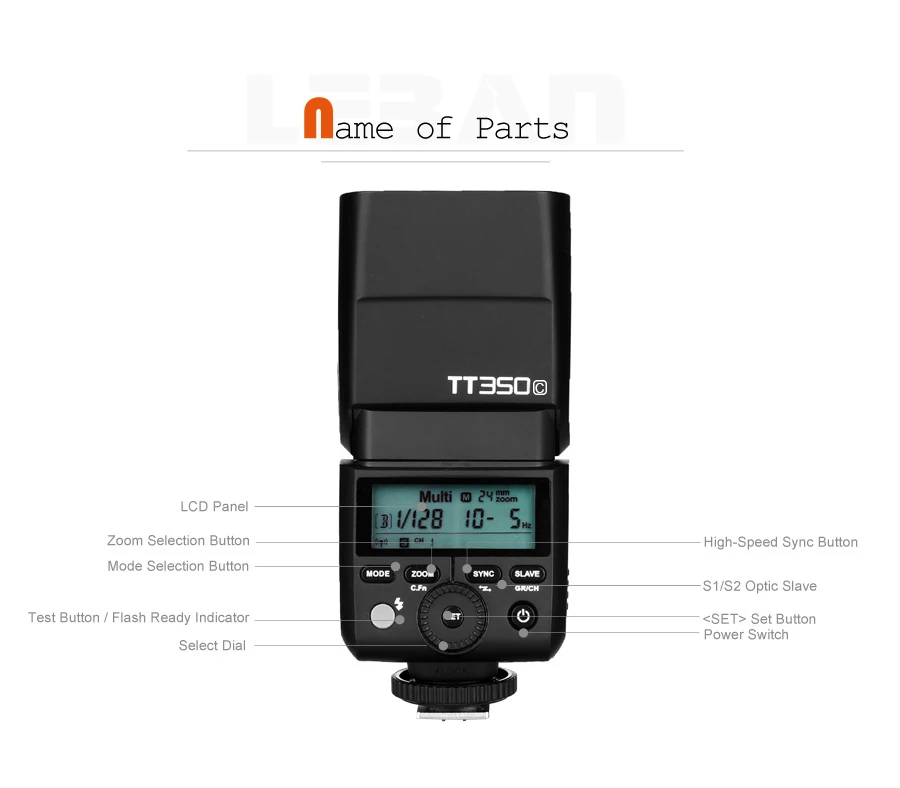 Godox TT350C TT350N TT350S TT350F TT350O ttl HSS 1/8000s вспышка с передатчиком X1T для Canon Nikon sony Fuji Olympus