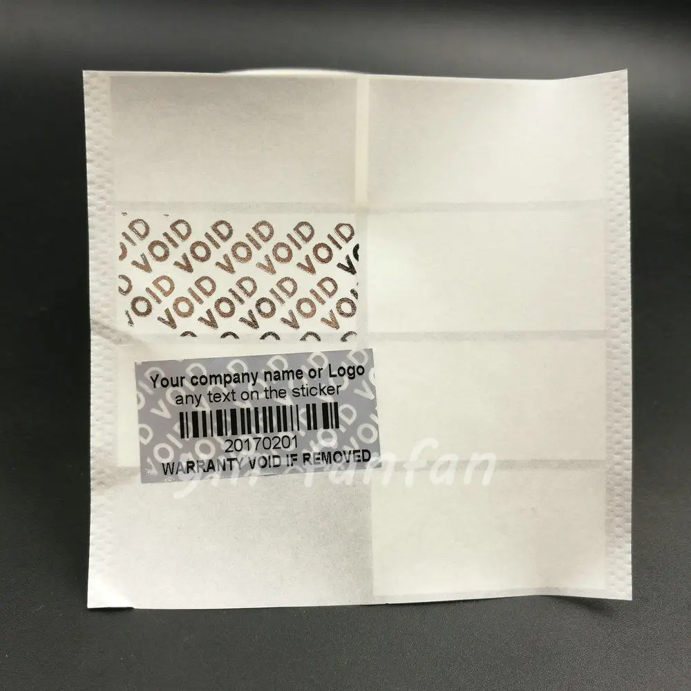 

800 Custom Print Tamper Proof Warranty VOIDLabel Stickers Serial NO. Seals stickers