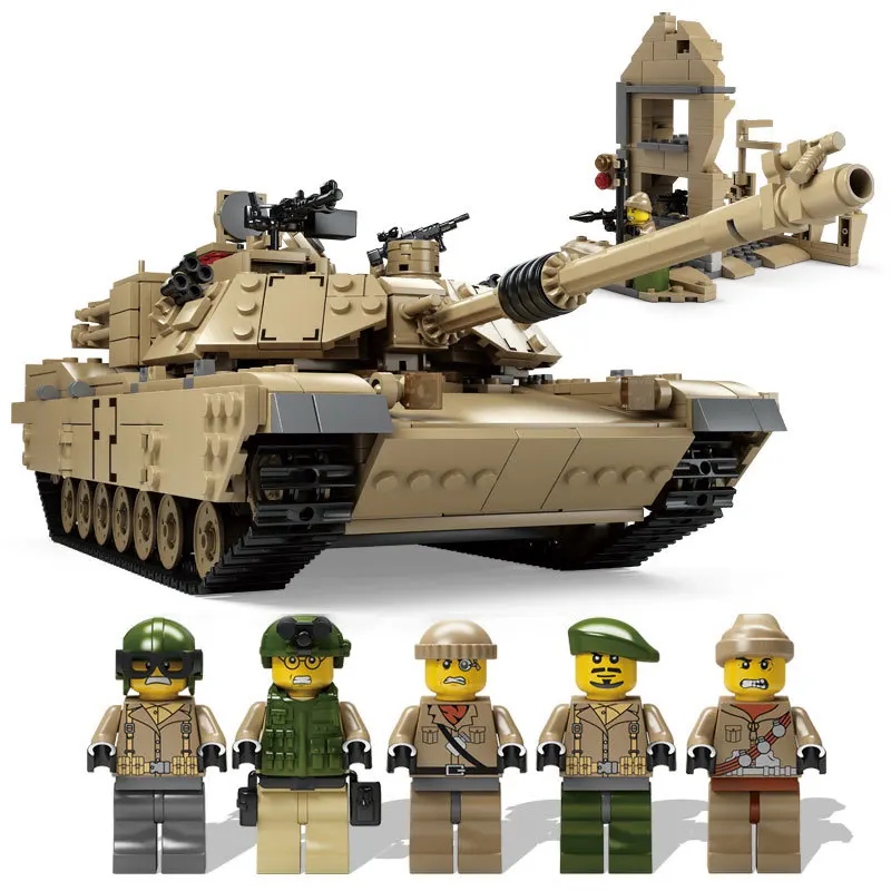 2017 Kazi Technology Enlightening Toys Super Gun Weapon HUMMER Tank Model Building Blocks  Military Miniatures Bricks Compatible