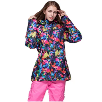 

Ski Jacket Women Windproof Waterproof Flower Snowboard Jacket Teenagers Outdoor Sport Skiing Clothes Winter