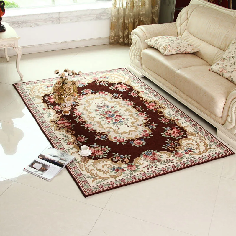 

Luxury European Carpets Classical Style Fashion Floral Carpet Modern Pattern Absorbent Non-slip Mat for Living room Badroom Mats