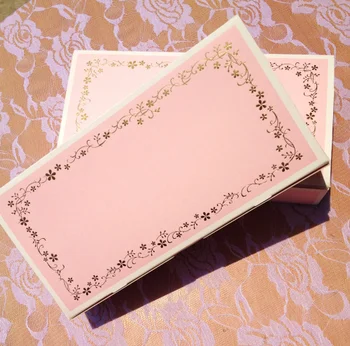 

30 Pink Gold Flower Macaron Box / Bakery Gift Cookie Cake Box YN-102204