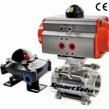 ss304 3 шт. резьбе 2 варианта шаровой клапан с приводом Лучшая цена dn50 2"