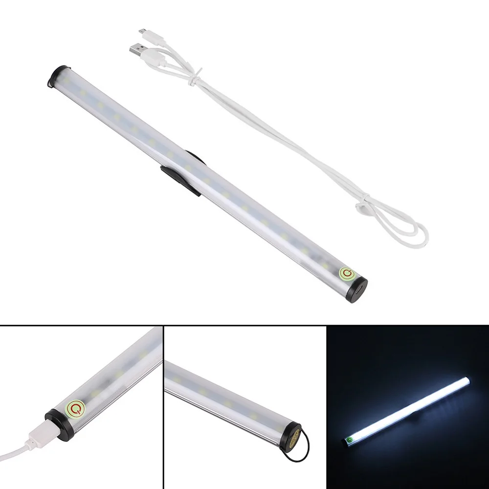 

LED Cabinet Light 30CM 15LEDs USB Rechargeable Touch Control Led Closet Kitchen Night Lamp With Battery
