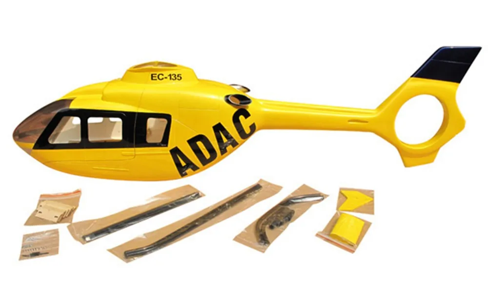 

450 EC135 EC-135 Fiberglass 450 Scale Fiber glass Fuselage for 325mm rotor blade helicopter