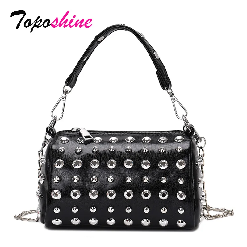 

Toposhine Pillow-Shaped Rivet Ladies Handbag New Fashion High Quality Casual Wild Shoulder Messenger Bag