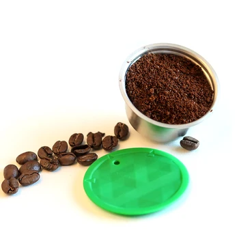 

Refillable Coffee Filter Stainless Steel Reusable Coffee Capsule Set Scoop Brush Strainer Taste Sweet For Nescafe Dolce Gusto