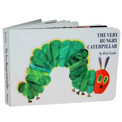 Cartão de Bordo Carle a Lagarta Faminta com Buracos Livros de Brinquedo de Aprendizagem para Crianças Engraçadas Inglês Livro Eric Muito