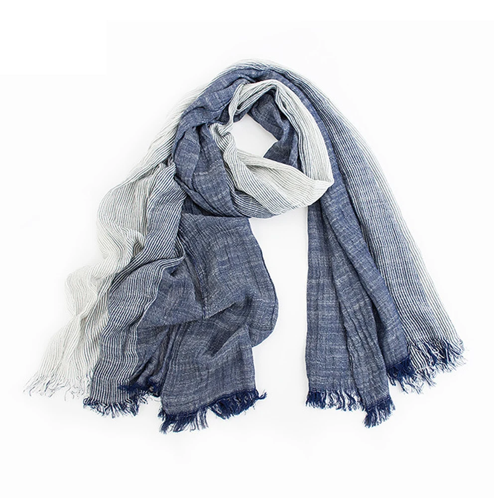 Linen Scarf Shawl Long Scarves Luxury Brand Women Beach Cover Up