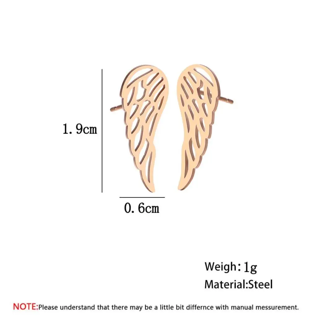 Cxwind Крылья ангела серьги гвоздики для женщин панк Сердце Дерево сова кролик серьги с изображением животных женские украшения для ушей, серьги в стиле бохо