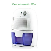 Мини домашний осушитель поглотитель влаги для комнатный осушитель воздуха 500 мл резервуар для воды