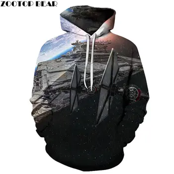 

Large Spaceship Star Wars 3D Printed Mens Pullover Sweatshirt Clothing for Men 2019 Custom Pullover Hoodie Drop Ship ZOOTOP BEAR